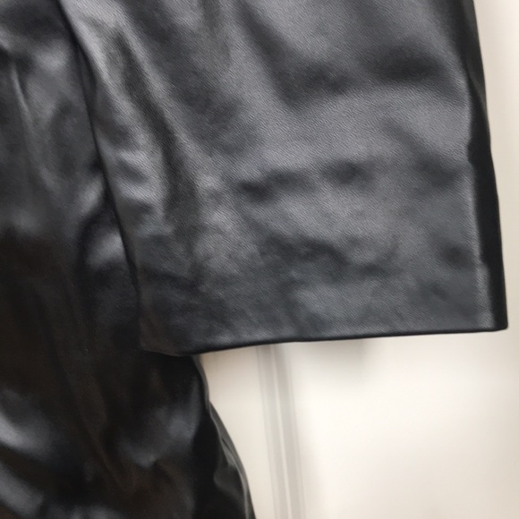 NWOT Sputer Black synthetic leather 5 button 3/4 length Coat Sz 3XL. - Picture 7 of 9